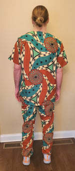 Load image into Gallery viewer, Ankara Scrub - Unisex - A0018
