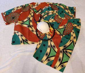 Ankara Scrub - Unisex - A0018